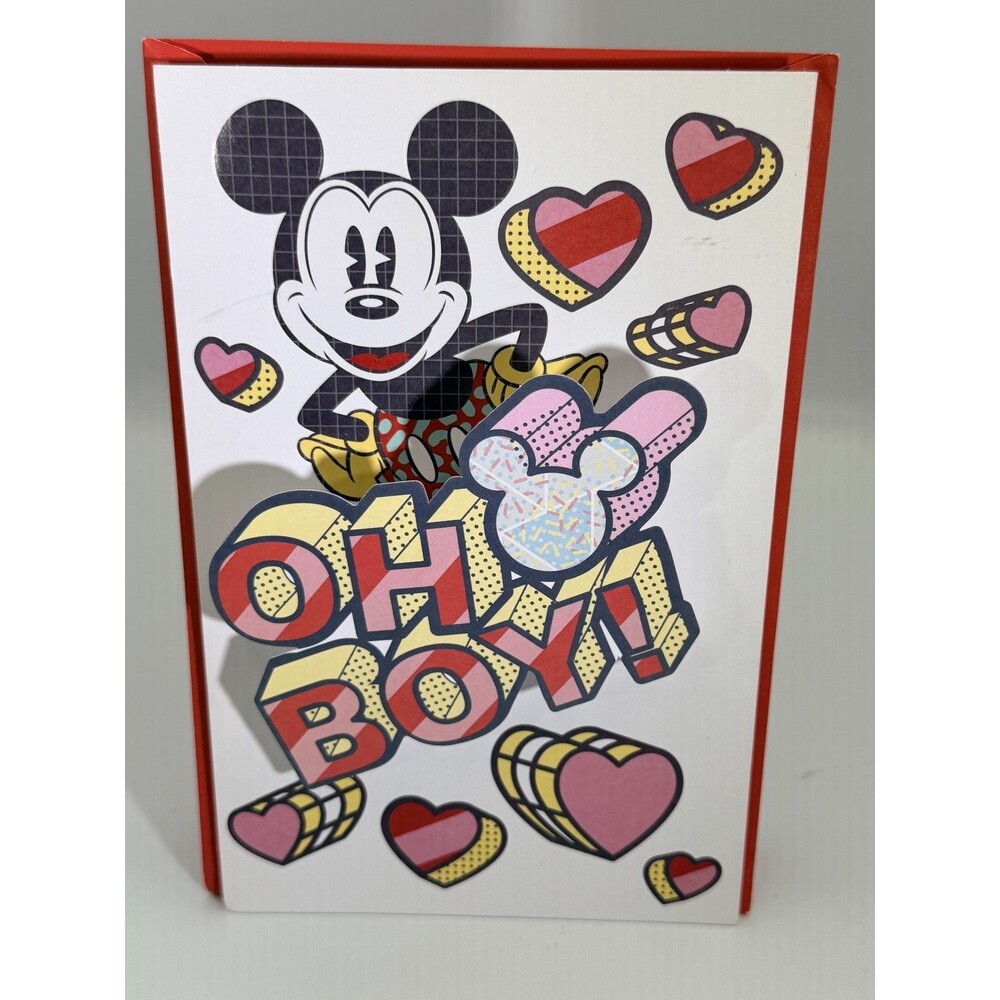 Disney Mickey Mouse Valentine's Day Pop-Up Card American Greetings UNUSED